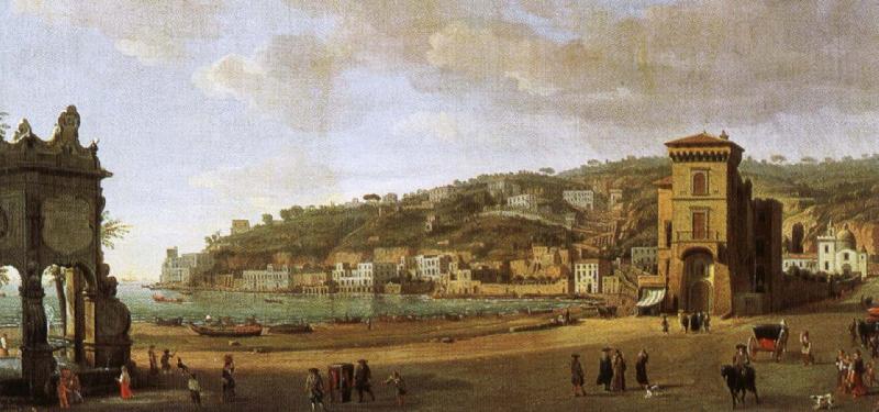 william shakespeare a painting showing the of the shoreline at naples oil painting image